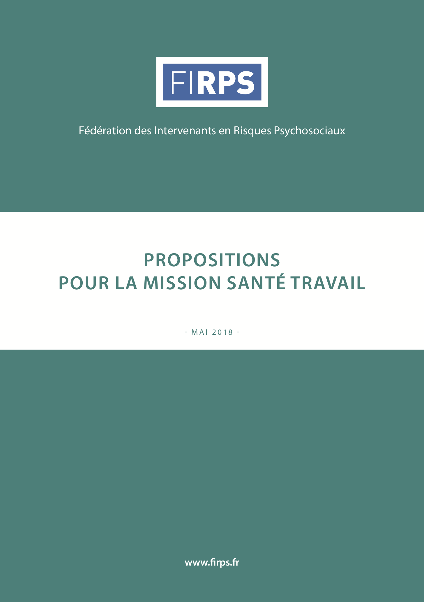Les propositions de la Firps santé-travail-mission parlementaire